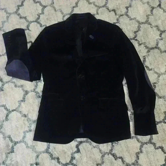 Men gucci elbow patch velvet blazer size small used once - Picture 1 of 17
